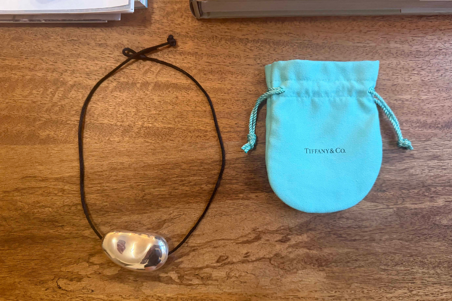 TIFFANY BEAN NECKLACE SILVER